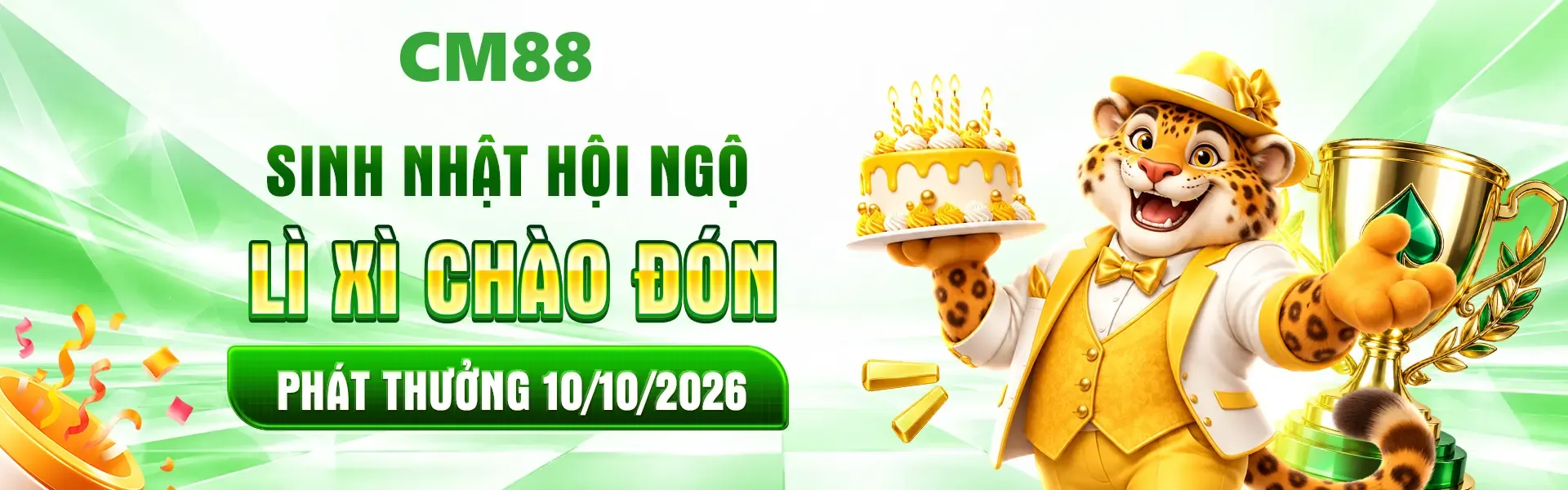 4. CM88 khuấy động ngày sinh nhật với loạt quà tặng đặc biệt, tạo thêm nhiều điểm nhấn cho sự kiện. Nhanh tay tạo tài khoản để khám phá chương trình dành cho hội viên.